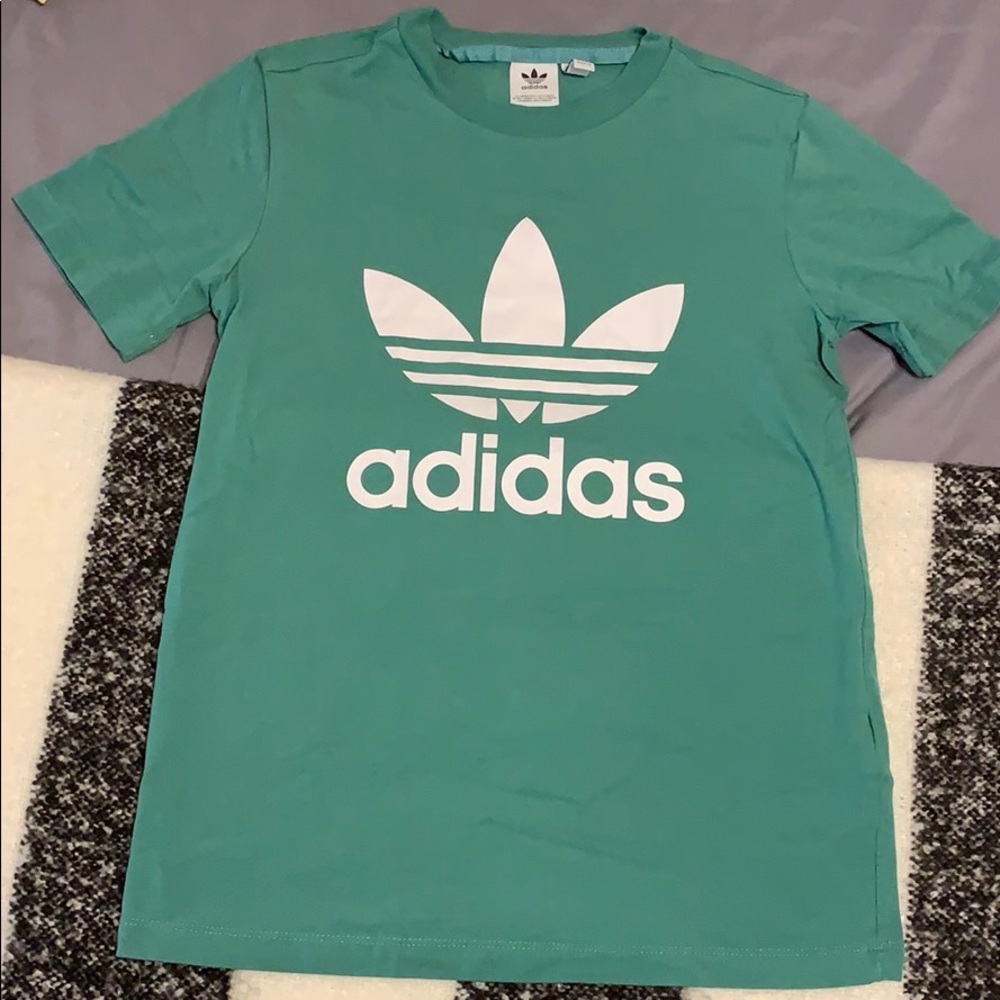 Adidas Originals Trefoil Tee in Teal